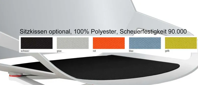 Numo Schwingstuhl weiß, schwarz oder poliert Schwingstühle|Bürostühle Ergonomisch