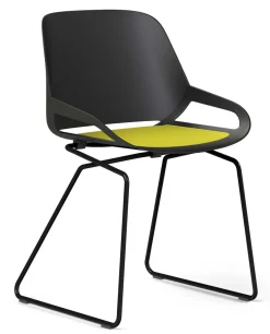 Numo Schwingstuhl weiß, schwarz oder poliert Schwingstühle|Bürostühle Ergonomisch