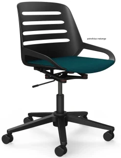 Outlet Numo Task höhenverstellbarer Drehstuhl mit Rollen Bürostühle Ergonomisch