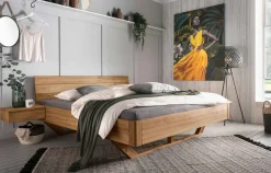 Discount Akti1 Massivholzbett eiche Massivholzbett