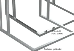 Best Alicia Beistelltisch mit Glasplatte Beistelltische
