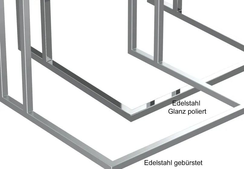 Best Alicia Beistelltisch mit Glasplatte Beistelltische