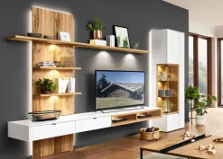 Discount Andiamo Home Wohnwand weiß eiche Wohnwände