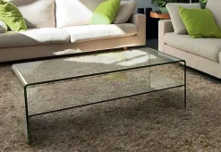 Atena Couchtisch Glas mit Ablage Couchtische