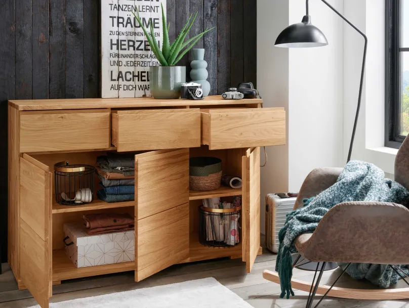 New Atlanta Kommode Holz massiv Kombikommode