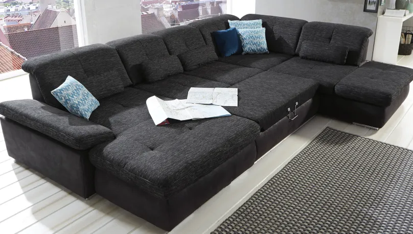 Sale Atlantis Wohnlandschaft mit Schlaffunktion Schlafsofa|Ecksofas