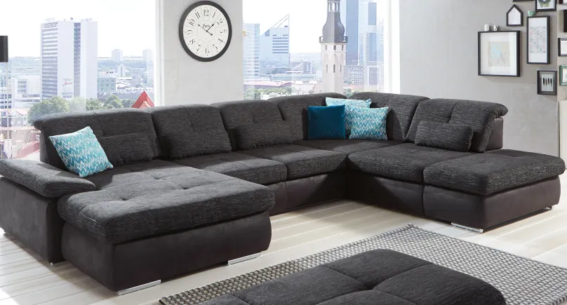 Sale Atlantis Wohnlandschaft mit Schlaffunktion Schlafsofa|Ecksofas