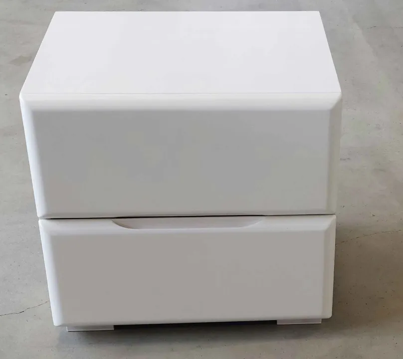 Discount Avantgarde Nachttisch weiß Holz Nachtkommode