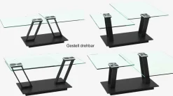 Outlet Barcelona Doppel Couchtisch Keramik Couchtische