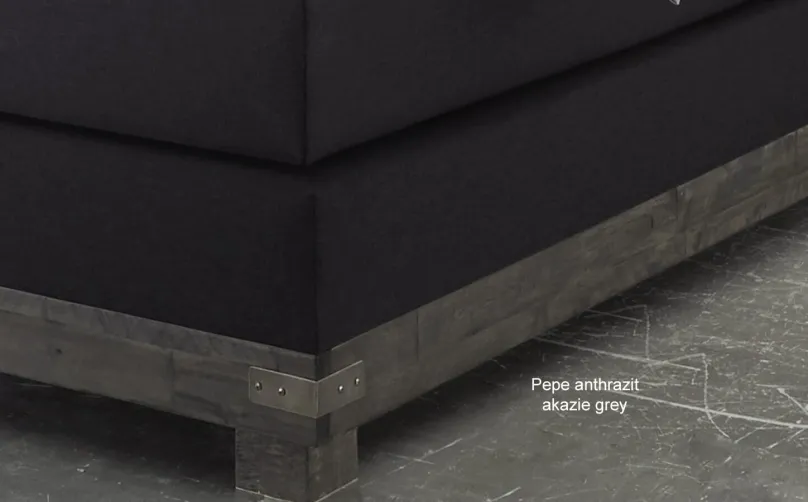Discount Boston Boxspringbett mit Holzrahmen Boxspringbett