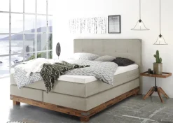 Discount Boston Boxspringbett mit Holzrahmen Boxspringbett