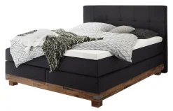 Discount Boston Boxspringbett mit Holzrahmen Boxspringbett