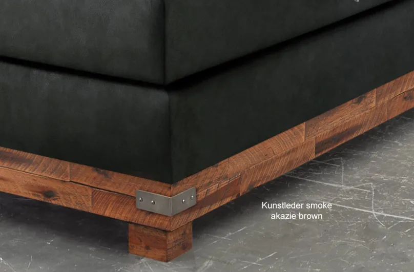 Discount Boston Boxspringbett mit Holzrahmen Boxspringbett