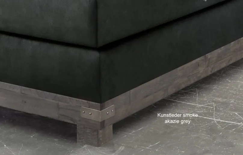 Discount Boston Boxspringbett mit Holzrahmen Boxspringbett