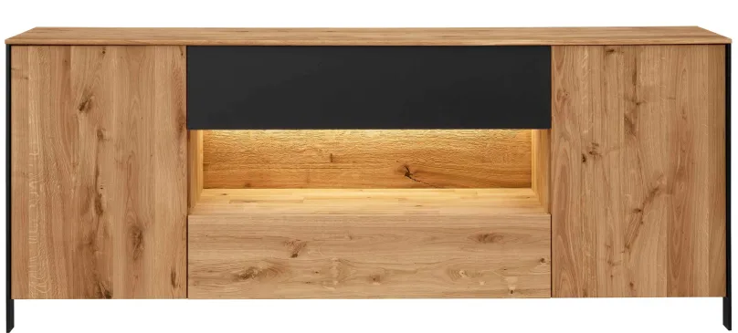 Clearance Boston Sideboard eiche schwarz Sideboards|Anrichten