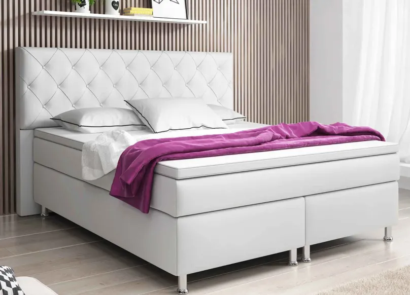 Boxspringbett mit hohem Kopfteil Boxspringbett