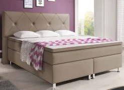 Boxspringbett mit hohem Kopfteil Boxspringbett