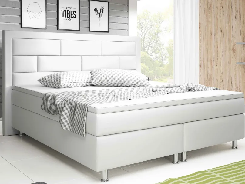 Boxspringbett mit hohem Kopfteil Boxspringbett