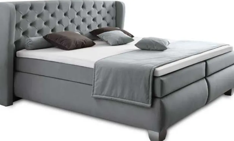 Outlet Boxspringbett 160x200 Chesterfield Boxspringbett