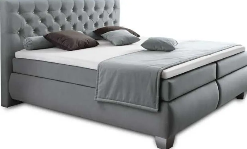 Outlet Boxspringbett 160x200 Chesterfield Boxspringbett