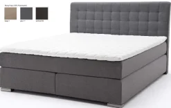 Discount Boxspringbett 180x200 grau Boxspringbett