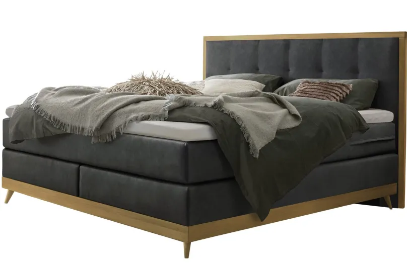 Outlet Boxspringbett 180x200 Kunstleder Boxspringbett