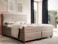 Outlet Boxspringbett 180x200 mit Topper Boxspringbett