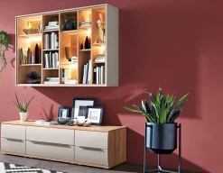 Clearance Breege Bücherregal mit TV-Element Bücherregale|Wohnwände