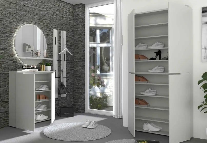 Outlet Bresta Garderobe geringe Tiefe Garderobenset