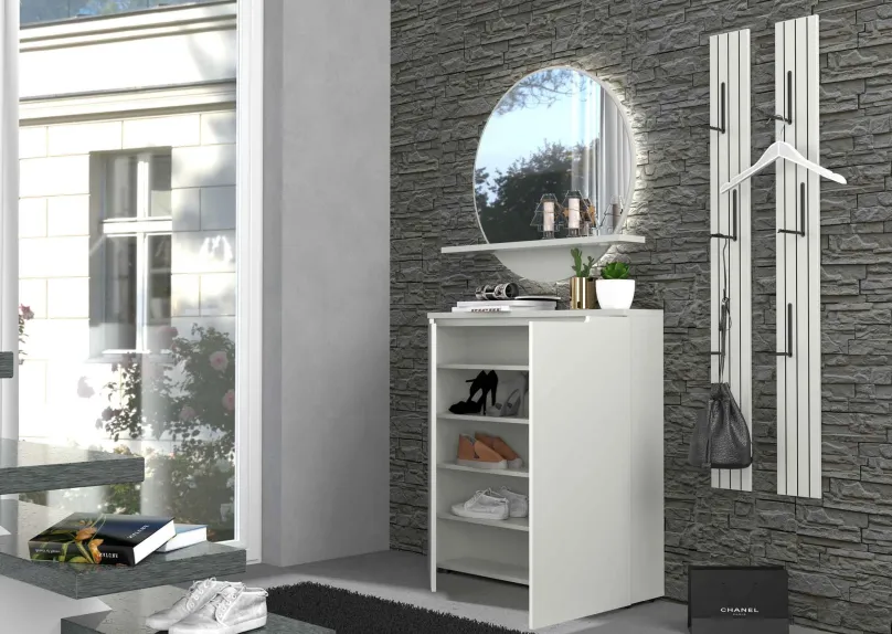 Outlet Bresta Garderobe geringe Tiefe Garderobenset