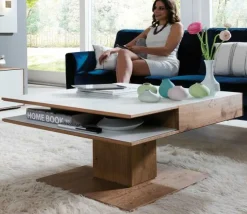 New Caya Couchtisch mit Schublade Massivholz Couchtische