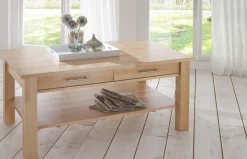 New CH130B Couchtisch mit Schublade Massivholz Couchtische