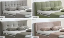 Discount Clarissa Polsterbett 200x200 mit Stauraum Polsterbett