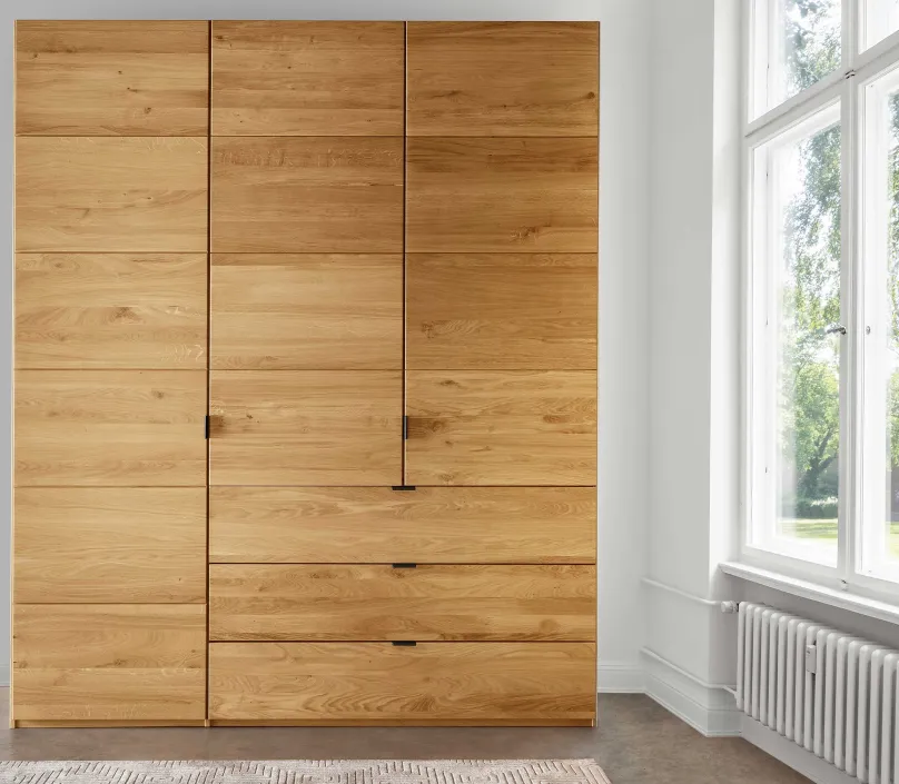 Outlet Colorado Holz-Kleiderschrank mit Schubladen Drehtürenschränke