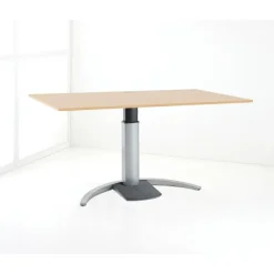 Schreibtisch 120x80 cm Säule höhenverstellbar Schreibtische