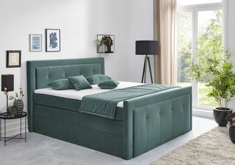 Hot Cosima Boxspringbett 200x200 mit Bettkasten Boxspringbett