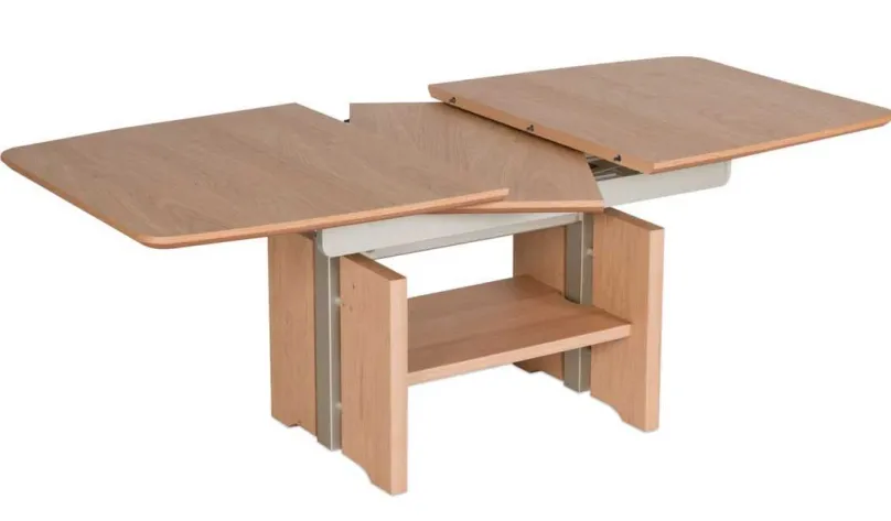 New 2324 Couchtisch höhenverstellbar kernbuche Couchtische|Esstische
