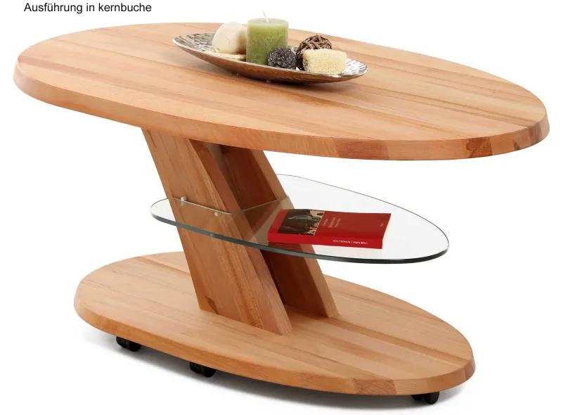 Clearance 4328 Couchtisch oval höhenverstellbar Beistelltische|Couchtische