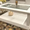 Sale Couchtisch Vienna - Pinie massiv mit Glasplatte Pinienmöbel|Couchtische