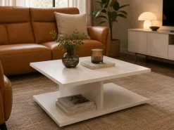 Outlet Couchtisch weiß quadratisch Couchtische
