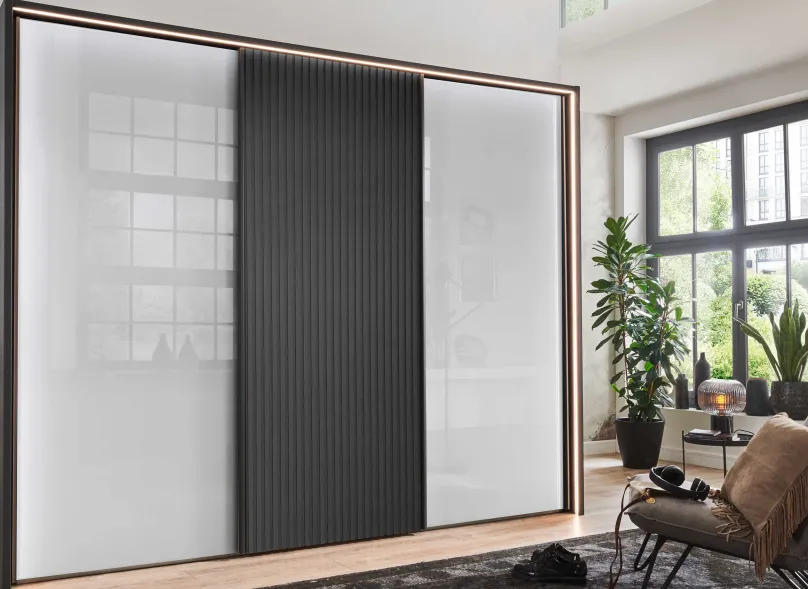 Clearance Denver Schwebetürschrank Glas Schwebebetürenschränke