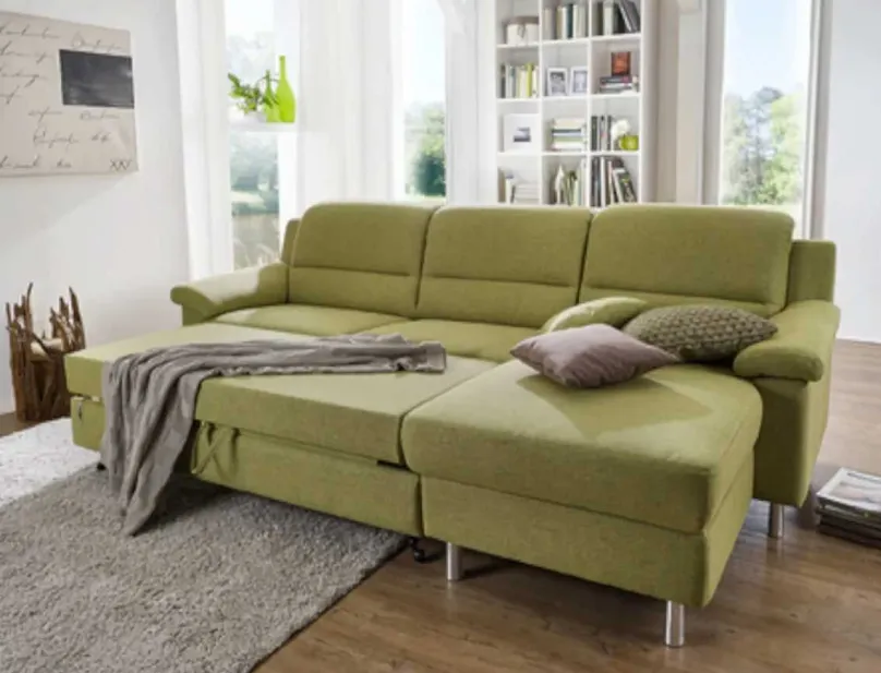 Discount Dietsch Denja Schlafsofa mit Bettkasten Leder oder Textil individuell Ecksofas
