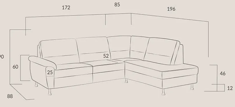 Discount Dietsch Onyx Ecksofa mit Querschläfer in vielen Farben Schlafsofa|Ecksofas