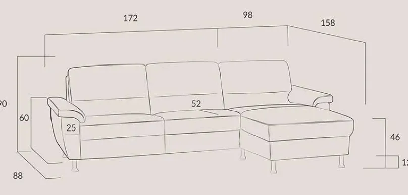 Online Dietsch Onyx Schlafsofa mit Ottomane in vielen Farben Schlafsofa|Ecksofas