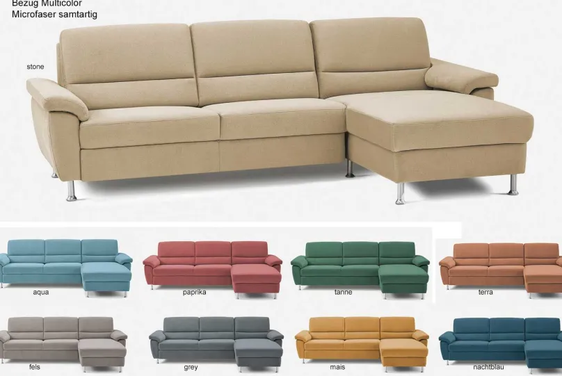 Online Dietsch Onyx Schlafsofa mit Ottomane in vielen Farben Schlafsofa|Ecksofas