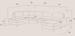 Hot Dietsch Onyx Wohnlandschaft wahlweise mit Schlaffunktion und Bettkasten Schlafsofa|Wohnlandschaft