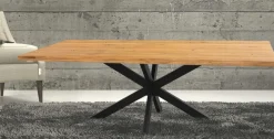 Online Double Esstisch Massivholz wildeiche mit Baumkante Esstische|Esstische