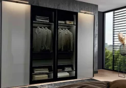 Discount Dubai Kleiderschrank durchsichtige Türen Schwebebetürenschränke