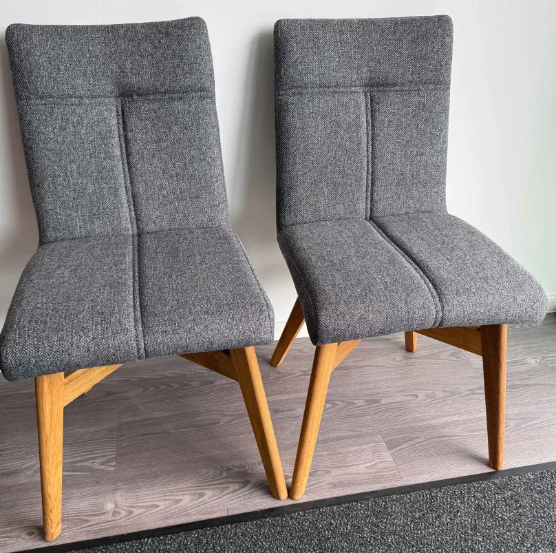 Hot Esszimmerstühle grau 2er Set Stühle|Polsterstühle