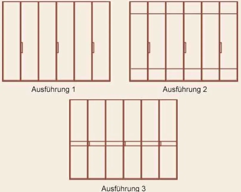 New Extenso Kleiderschrank mit Glastüren Drehtürenschränke